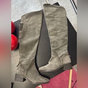Gray Vince Camino Karinda suede over the knee winter boots leather NWOT